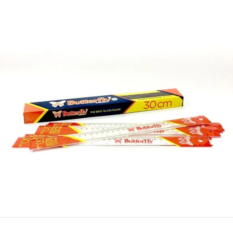 

Penggaris 30cm Butterfly / Pack isi 12