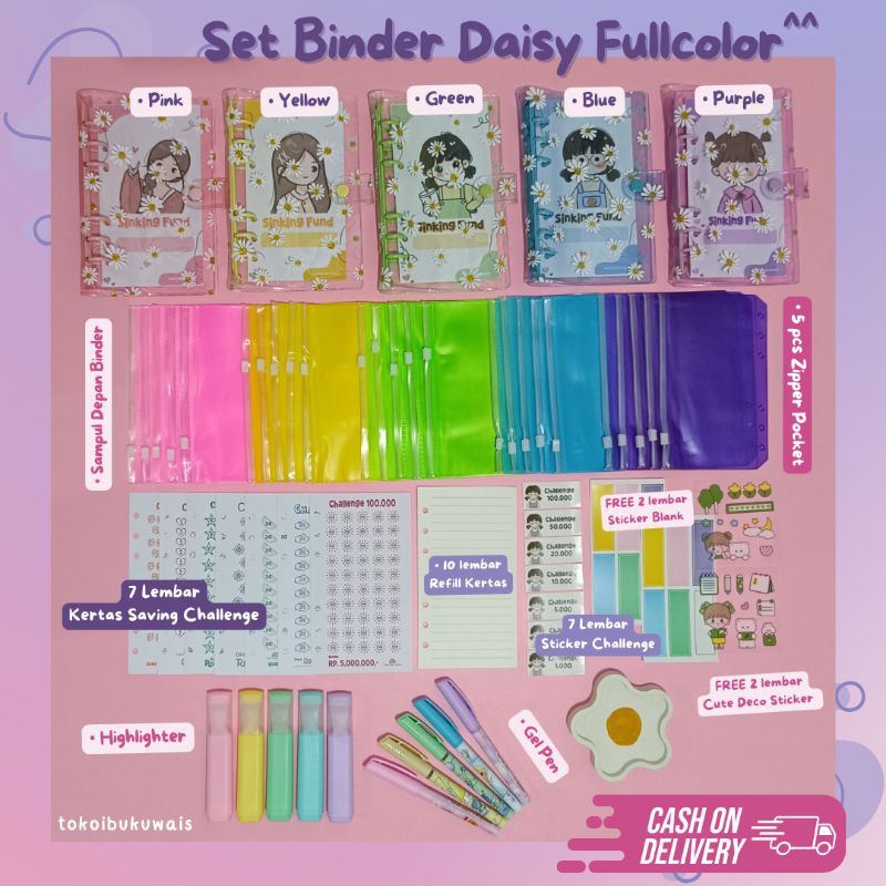 

SET BINDER MENABUNG DAISY FULLCOLOR COMEL