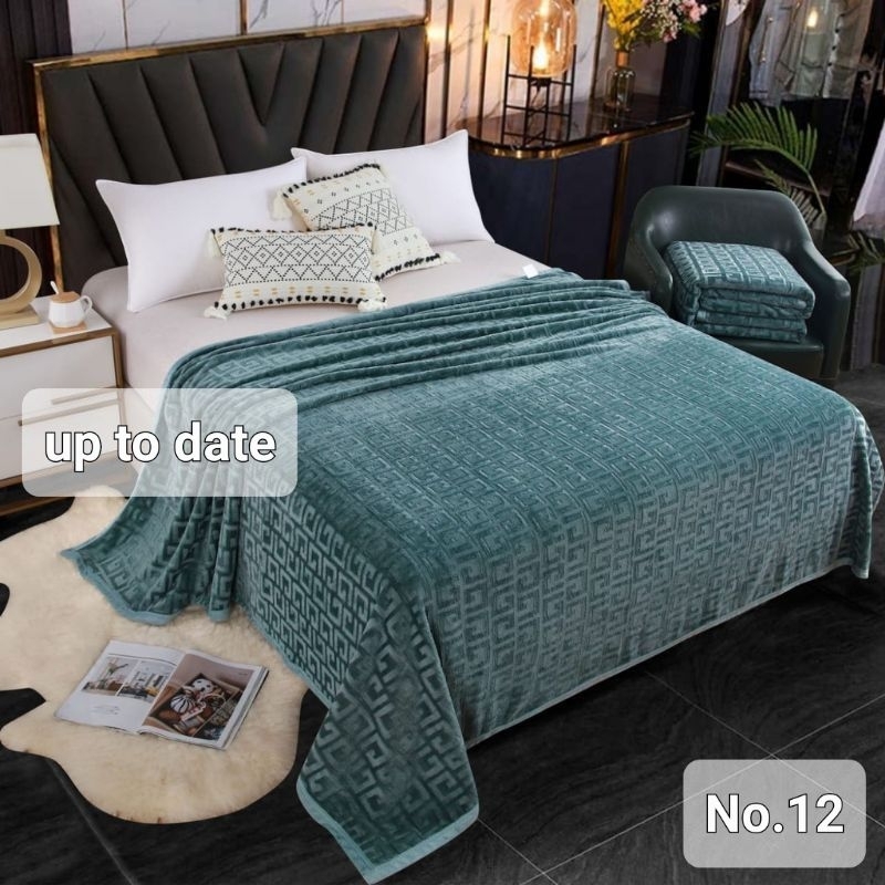 Selimut polos 3D ukuran 150x200cm selimut ukuran single bahan polister lembut selimut bulu hangat