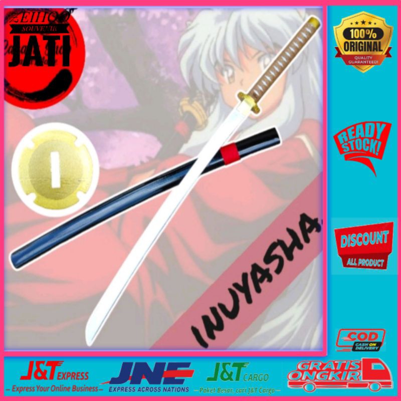 pedang kayu inuyasha cosplay anime