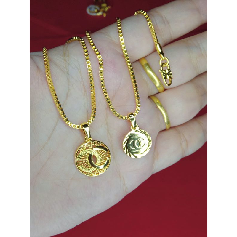 kalung italy cc lapis emas 24k