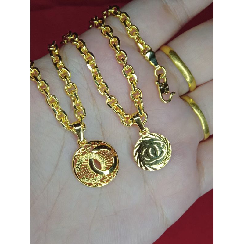 kalung Medan besar cc 45cm,50cm,60cm dan 75cm lapis emas 24k