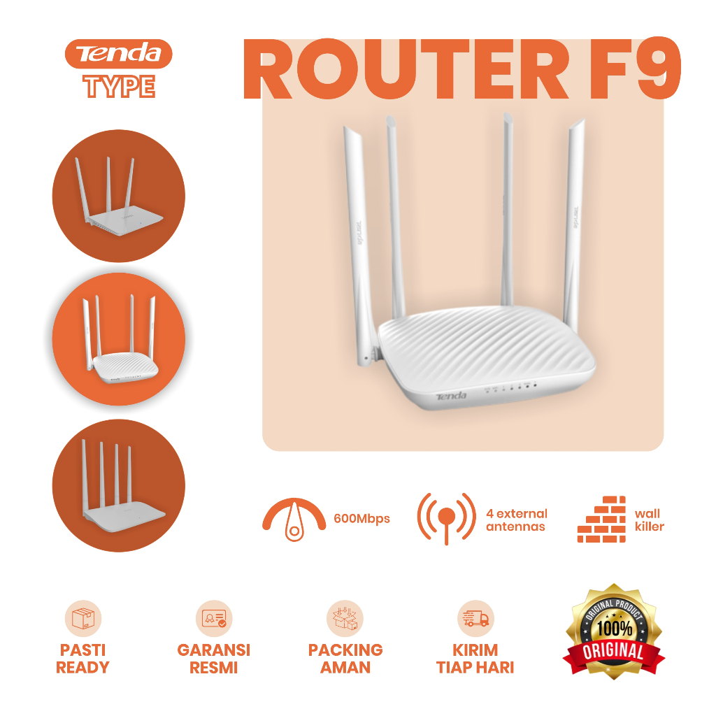 Tenda F3 F6 N300 F9 N600 3 Antenna 4 Antenna Wireless Router