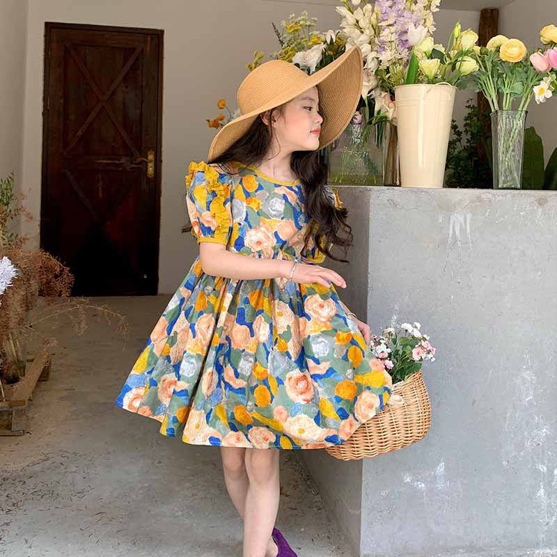 Dress In Daisy Flower - Dress Baju Anak Perempuan Cantik Dress Balita