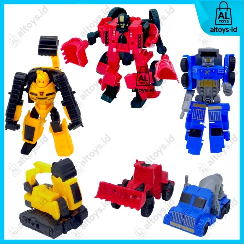 MAINAN ANAK KENDARAAN MOBIL ROBOT DEFORMATION ROBOT TRANFORMER 3IN1 MOBIL CONTRUKSI EXCAVATOR / BULDOZER TRUCK MIXER JADI ROBOT MAINAN ANAK MURAH