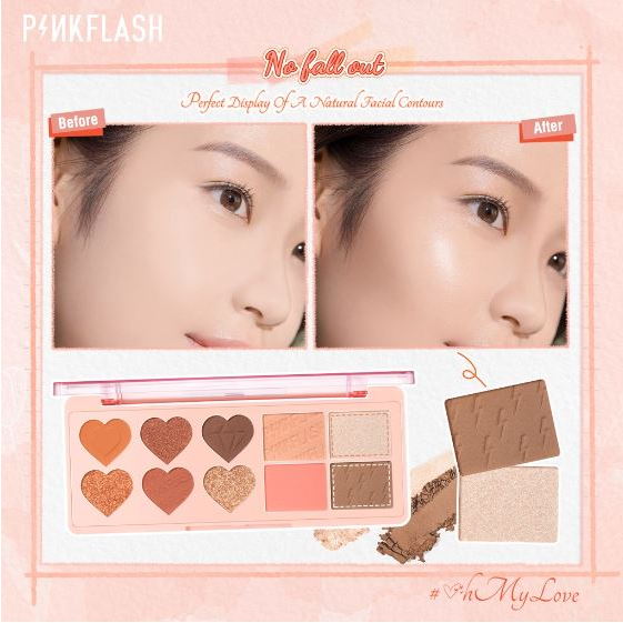 PINKFLASH Multiple Face Palette Eyeshadow 4 in 1 &amp; Blush &amp; Highlighter &amp; Contour