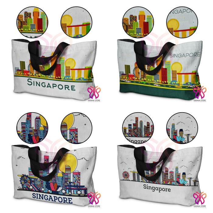 Tas Tote bag Souvenir Singapura Singapore