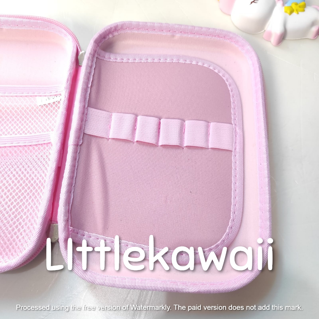 LK/Tempat Kotak Pensil Anak Sekolah Pencil Case Hardcase Timbul Squishy Squizee Unicorn Astronot Import