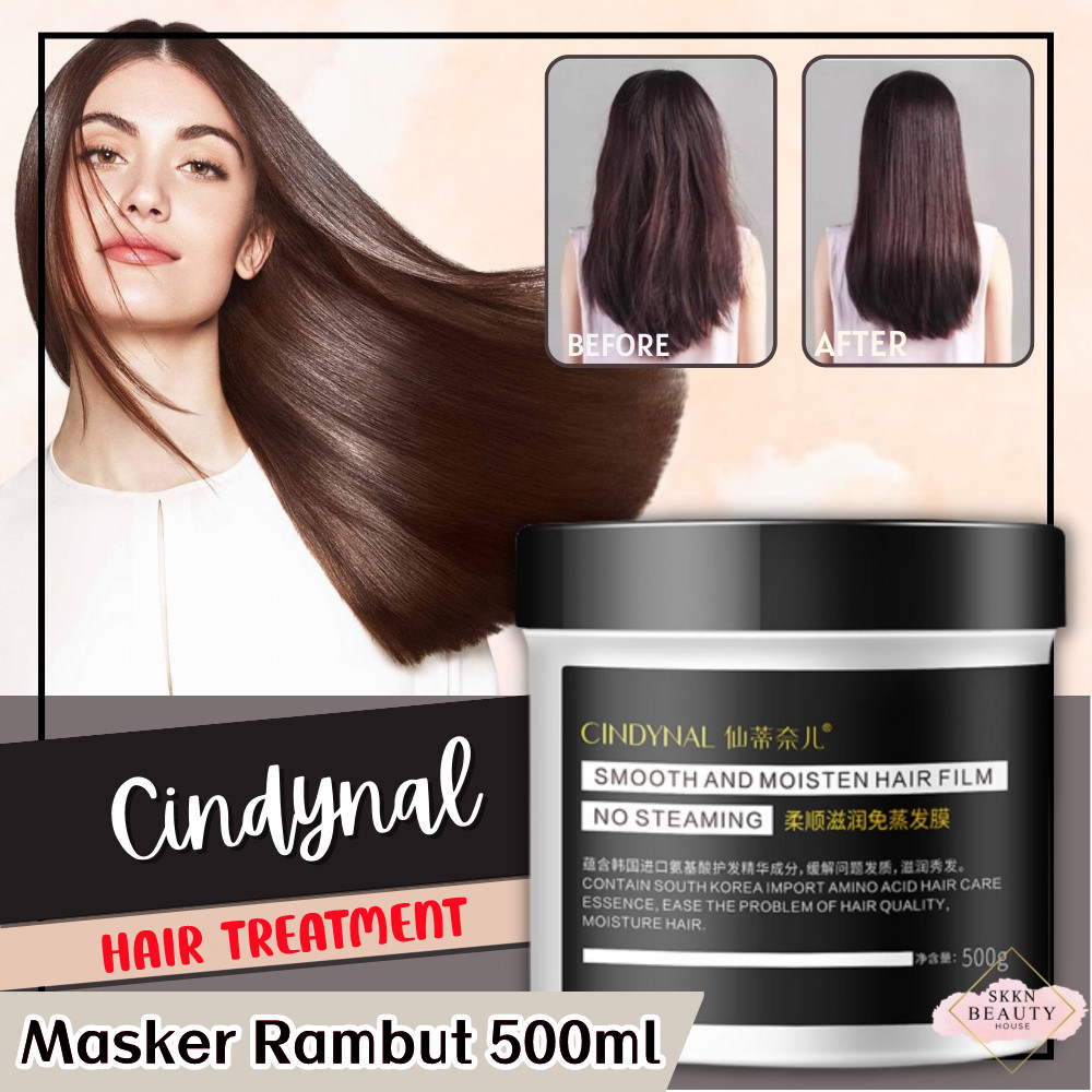 Hair Mask Keratin Smooth And Moisten Hair Film No Steaming 500g Masker Rambut Keratin Melembutkan dan Memperbaiki Rambut yang Sudah Rusak Perawatan Rambut Pelurus Rambut Tanpa Catok