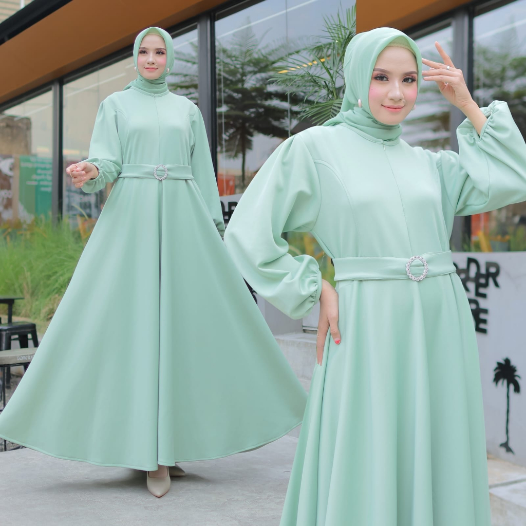 Maxi Dress Scuba Premium Model Mayung Jasmin HOPYLOVY