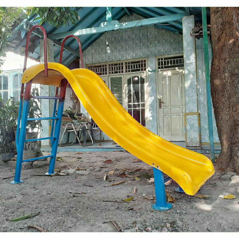 Perosotan/seluncuran anak fiber 2M dan 2,5M lebar 45cm fullset plus tangga