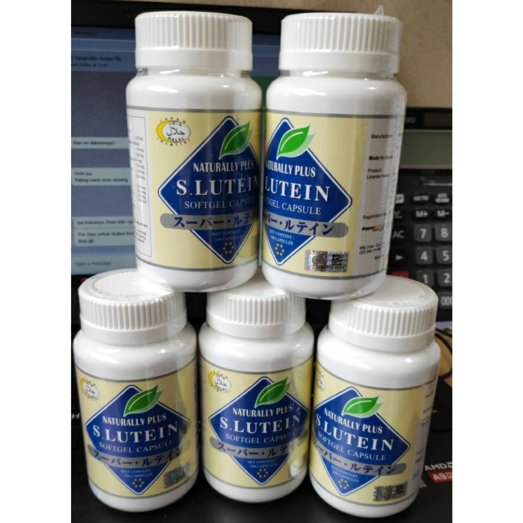 S lutena Original Slutena Naturally Plus Asli Obat Herbal Kesehatan Mata & Tubuh Naturally Plus