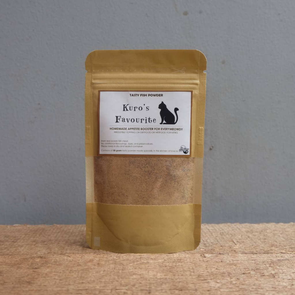 Kuro's Favourite Homemade Tasty Fish Powder | snack ikan bubuk untuk kucing