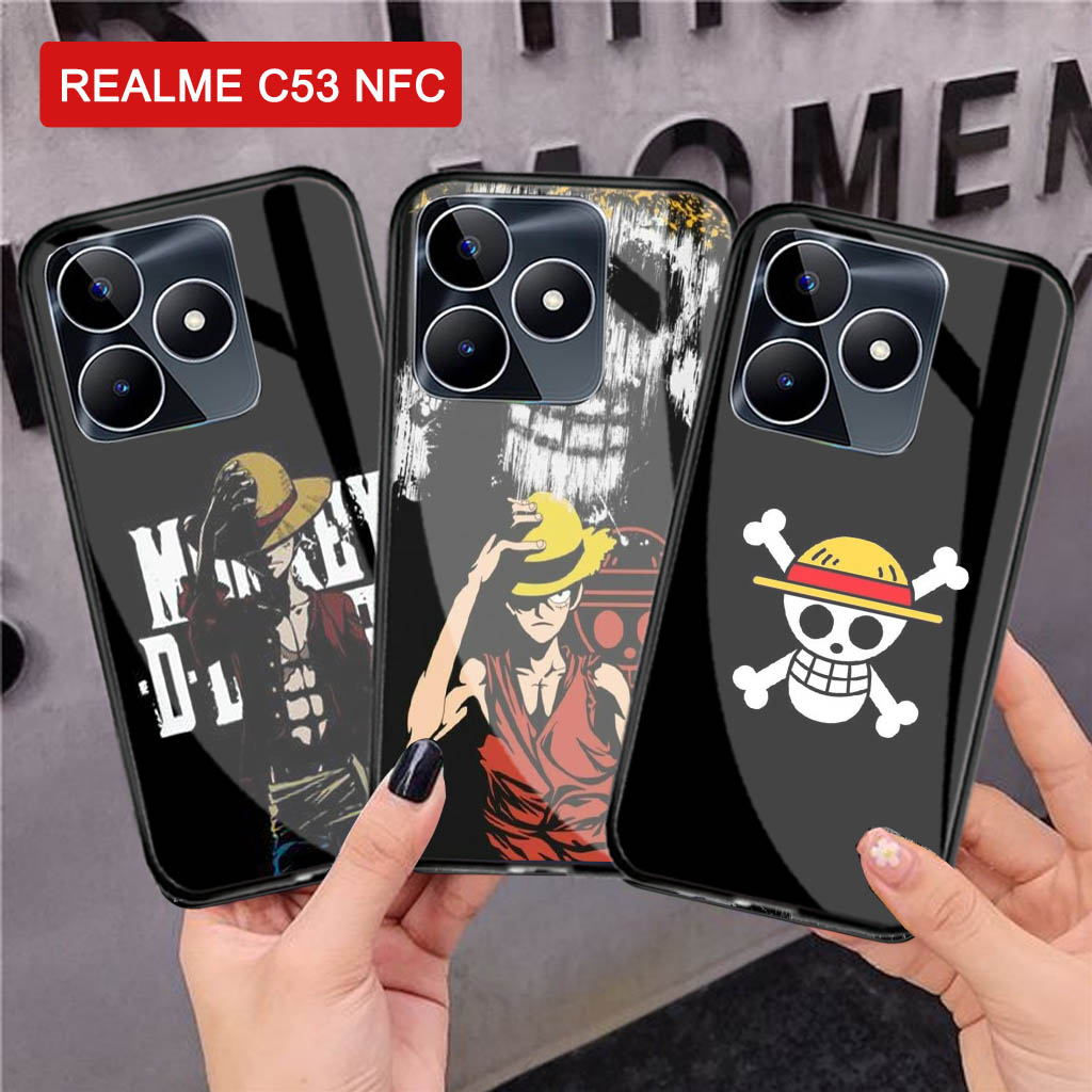 Softcase Glass Kaca REALME C53 NFC Terbaru [M186] Motif One Piece- Case Hp Realme C53 NFC - Casing H