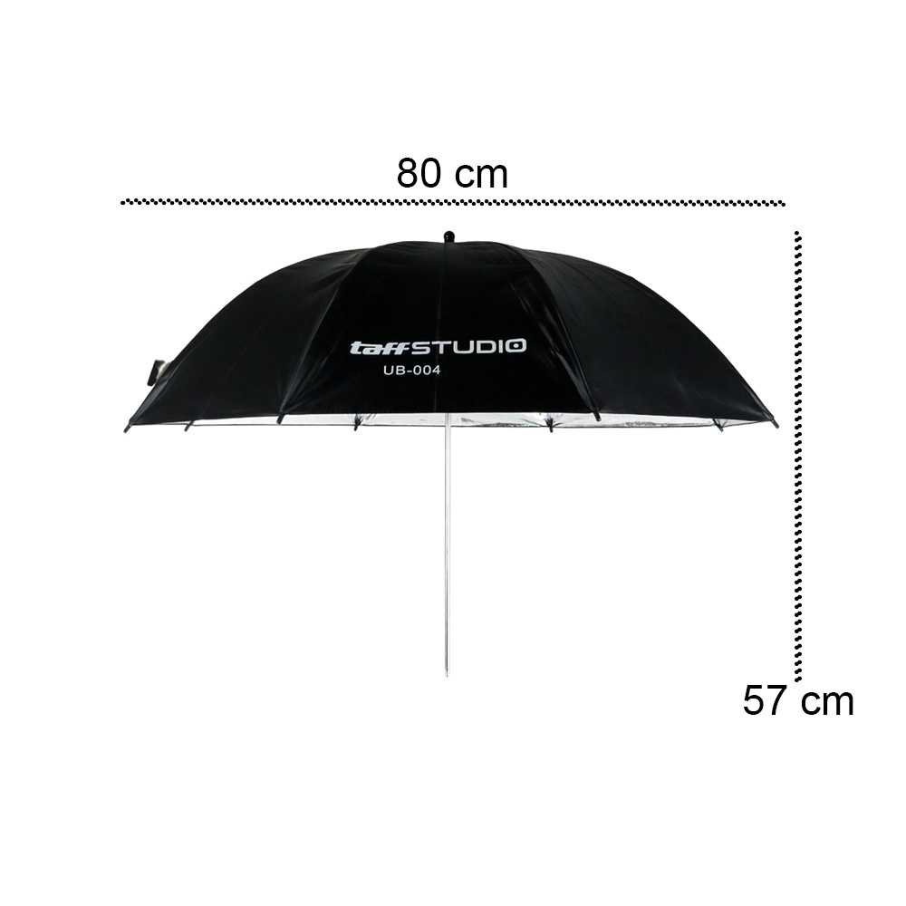 Payung studio Hitam Silver 80 cm umbrella reflector