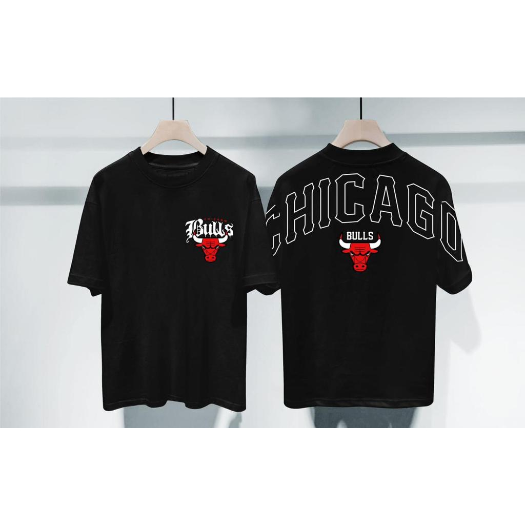 Kaos murah Kaos distro murah baju  distro pria t-shirt murah combed30s CHICAGO HITAM XL