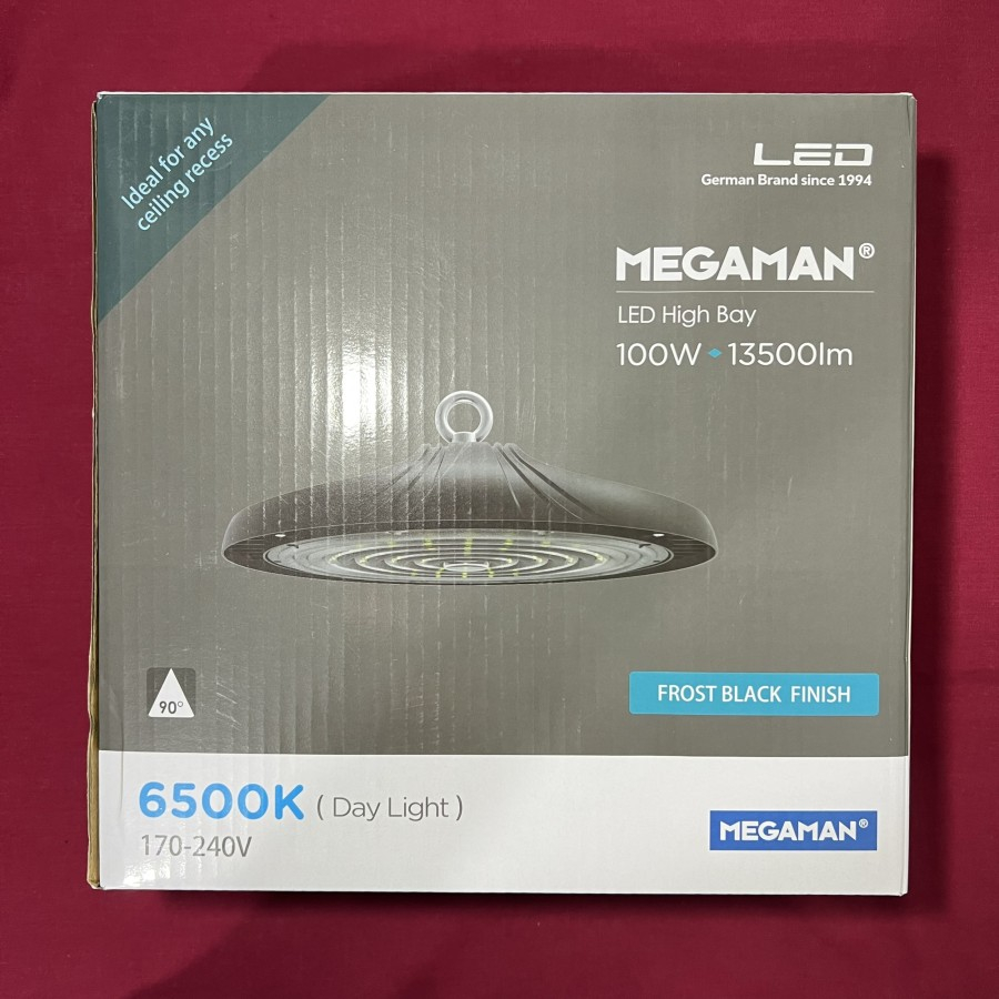 Lampu Hhighbay UFO LED 100W Industri Gudang MEGAMAN