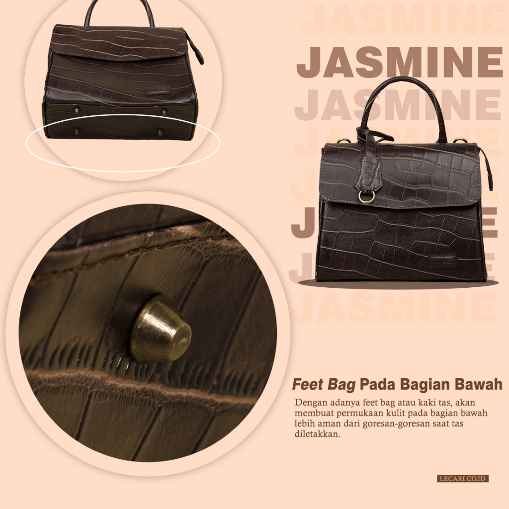 Lecari Jasmine Sling Bag Leather Tas Selempang Wanita Kulit Asli