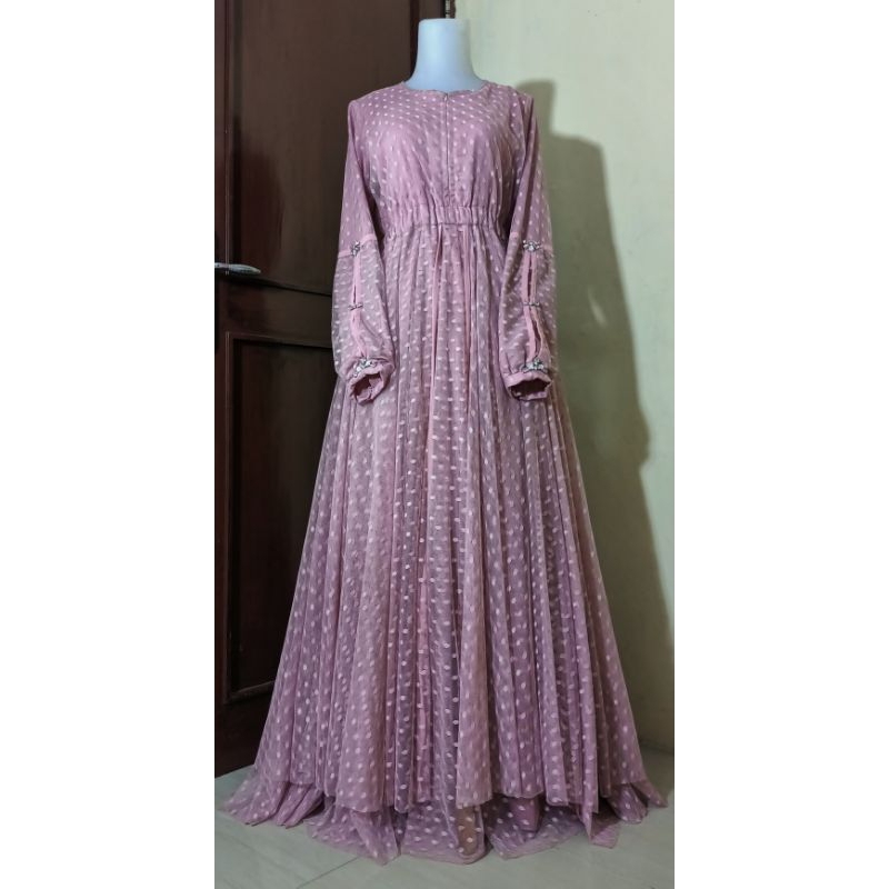 Gamis Syar'i Full Tile by Nafika Syar'i look a like Shararea • Rubia Dress Atelier Angelina • Gamis 