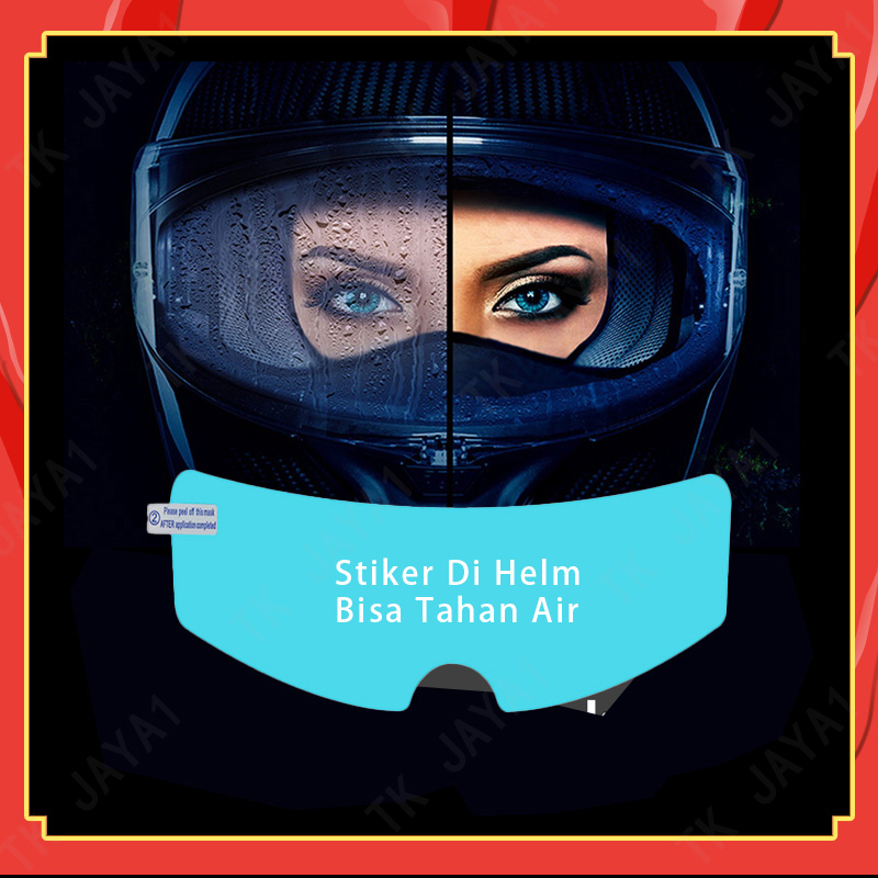 Stiker Anti Hujan Helm Stiker Tahan Panas Hujan Stiker Anti Fog Kaca Helm Motor Stiker Kacamata Helm