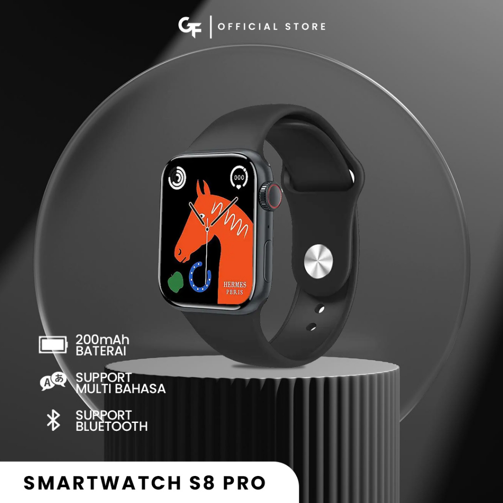 Dailylife.id - SmartWatch Jam Tangan Digital Series 8 pro Waterproof IP68 Full Screen touch Wireless Charge