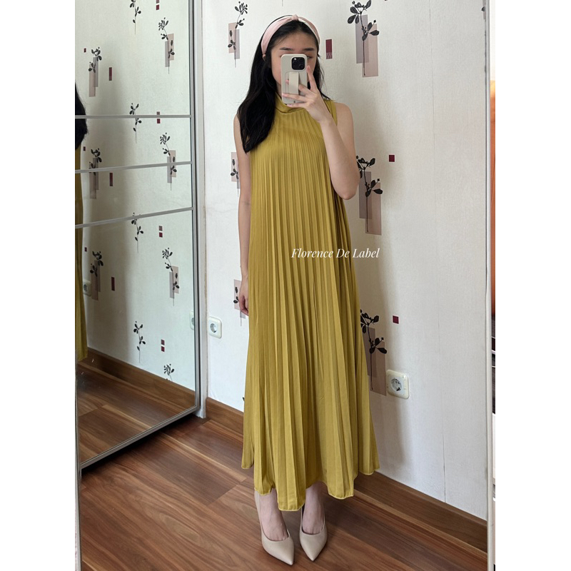 EVELYN PLEATED DRESS / Dress Plisket Maxi / Maxi Pleated Dress / Gamis Plisket