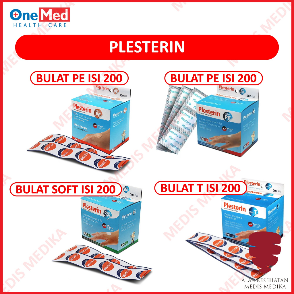 Plesterin Bulat PE Soft p3k Plester Lembut Onemed Non Woven box isi 200pcs