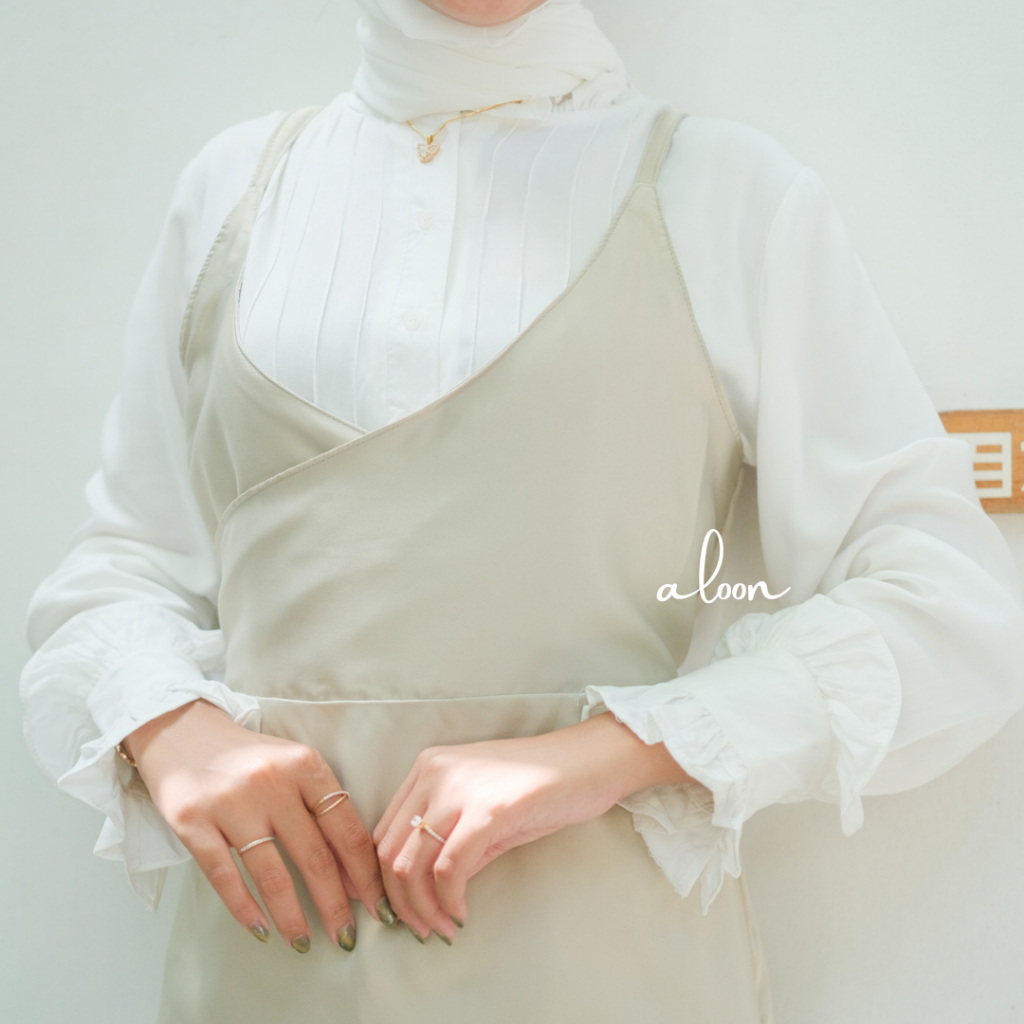 Rachel Long Dress Satin Valvet Premium – Dress Wanita Korea Terbaru