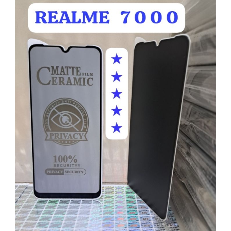 Tg Anti Gores Spy FOR TYPE REALME , Tg Temper Tempered Glass Matte Film Ceramic Privacy Anti-Spy , Melindungi Layar Hp Handphone Depan , Tg Temper Tempered Glass Matte Film Ceramic Privacy Anti-Spy Hitam Gelap Black Privacy Spy