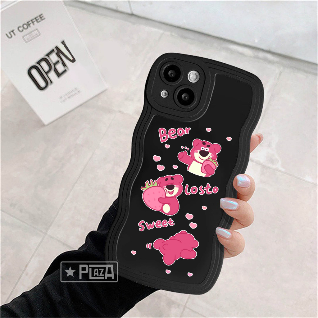 GLB-10 Softcase Gelombang Black Motif for ALL TYPE A17 A17K Y02 T1 5G V25E SS A73 A04 A04S A33 5G POCO M5 RM 10 9A 9T NOTE 10 5G RL 10 5 C20 C21Y C35 C55 HT 20S 12i SMART 7 iP 11 XR 13 pro 14 pro max