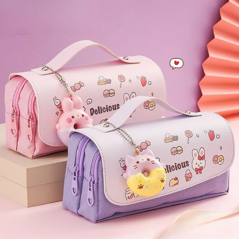 TEMPAT PENSIL AESTHETIC LUCU KAWAII KAIN WATERPROFF PENCIL CASE UNYU