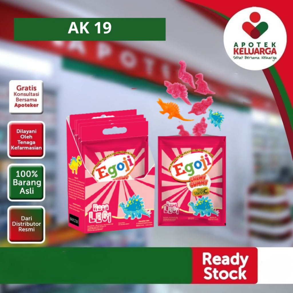 

1 Sachet Egoji Chewy Gummy TINGGI A,B C SERTA ZINC / Vitamin Anak/STRAWBERRY