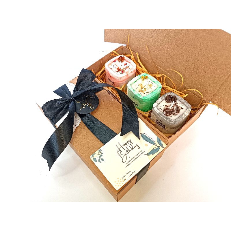 Hampers 3 Candle / Lilin Aromaterapi / Scented Candle / Concrete Candle