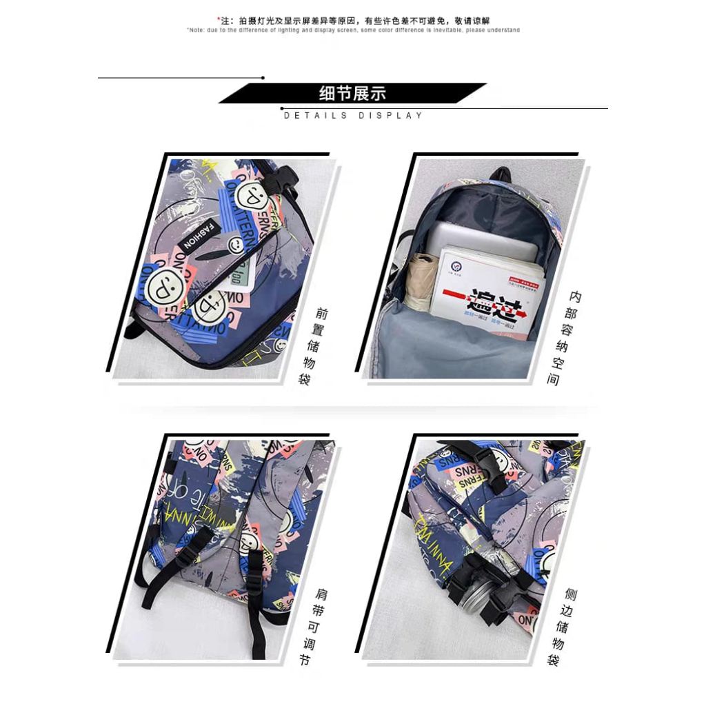 (PINK_IMP)  Ransel Anak SD SMP SMA IMPORT Quality New Tas Fashion Unisex Cowok Cewek . Ready 6 Motif