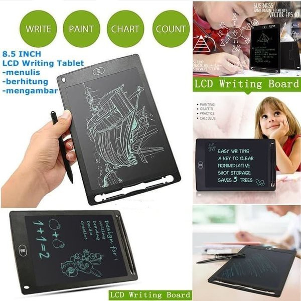 LCD Drawing Tablet Writing Drawing Pad Papan Tulis LCD 8.5 inch untuk Menggambar dan Menulis