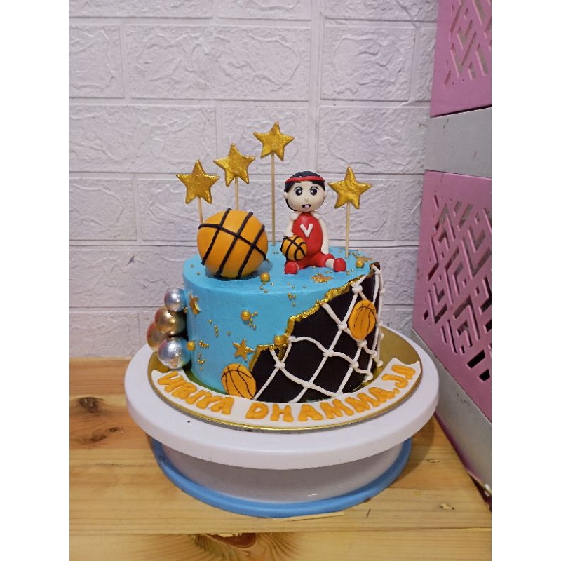 

kue ulang tahun bola basket/cake ulang tahun tema basket