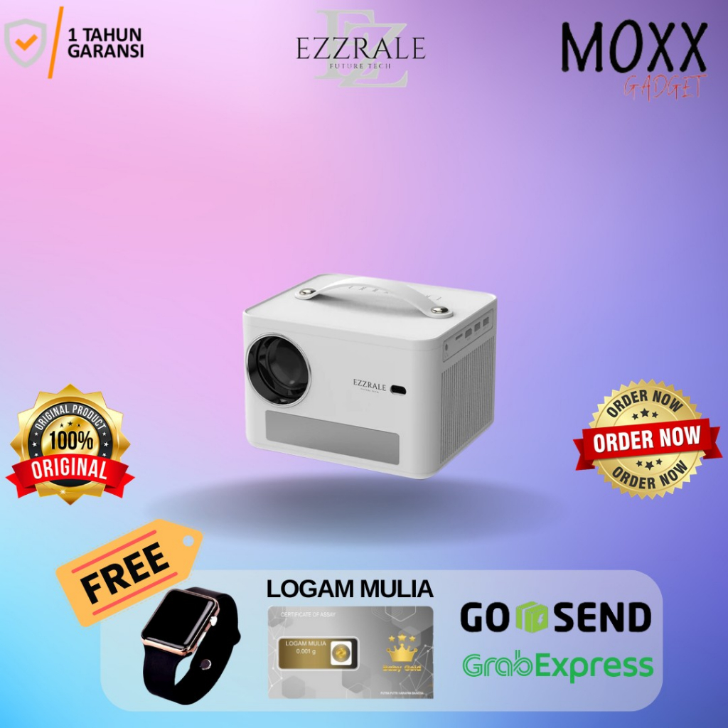 EZZRALE EZR2+ Plus Smart Android Projector 1080p 350 ANSI WIFI