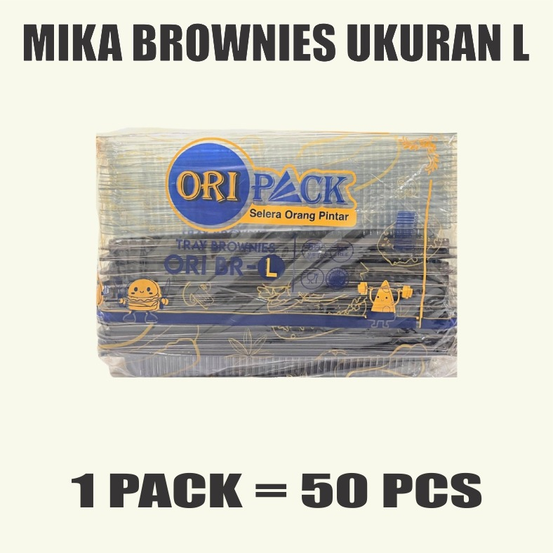 Mika Brownies L Murah 50pcs Pack Tray Brownis Bronis Bolu Besar Surabaya