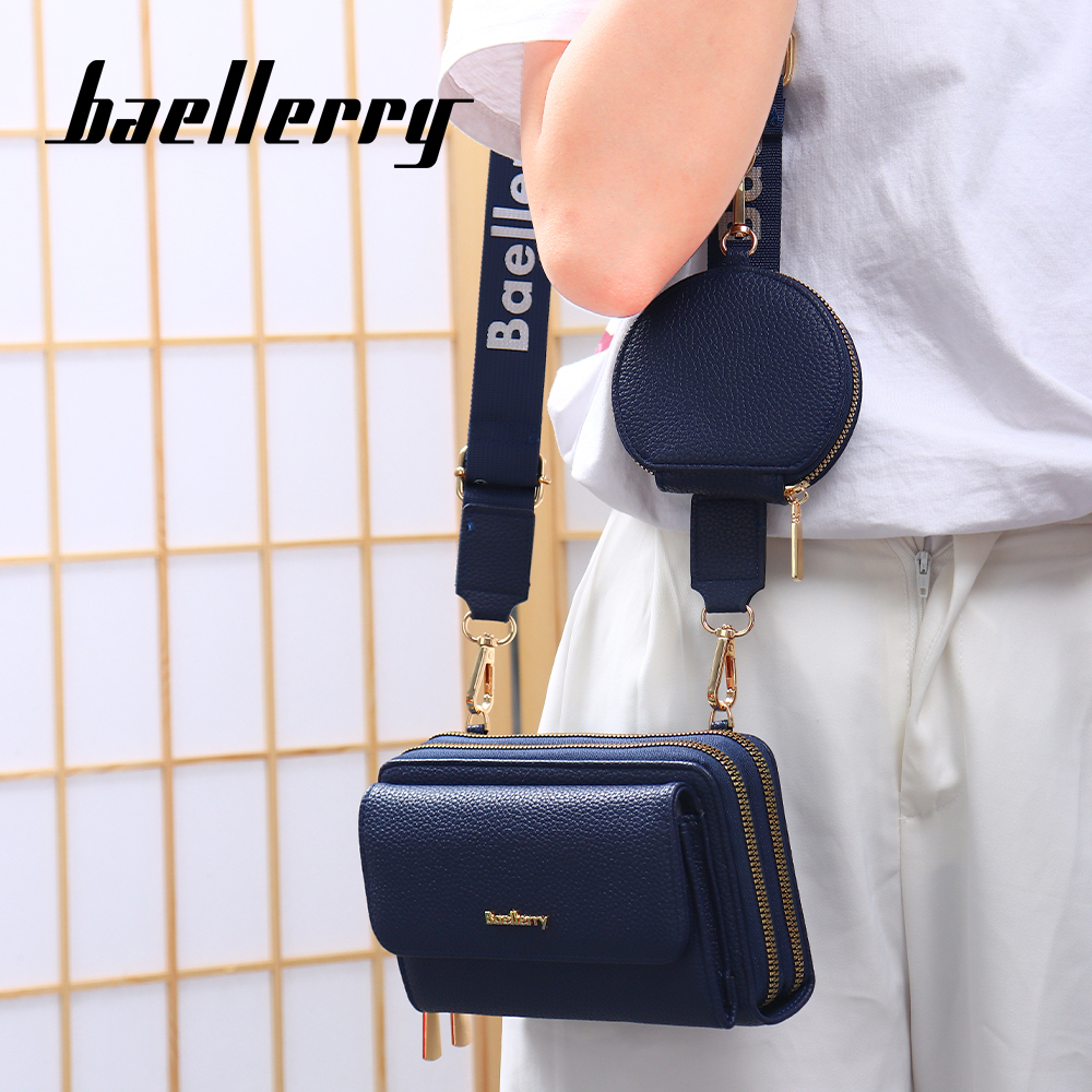 BAELLERRY N1897 Tas Selempang Wanita Dompet Wanita Tas Handphone Sling Bag PU Leather Premium WATCHKITE WKOS