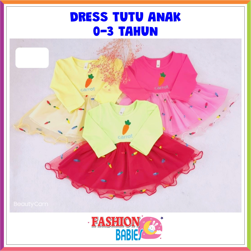 DRESS IMPORT TUTU LENGAN PANJANG / ROK BAYI PEREMPUAN / BABY GIRL DRESS ❤ FashionBabies ❤