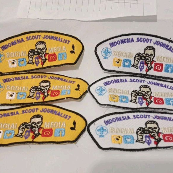 badge bordir pramuka indonesia scout journalist