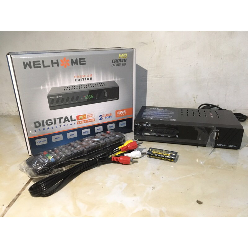 Set Top Box Welhome DVB-T2 01 HD Crown - Resolusi 1080p