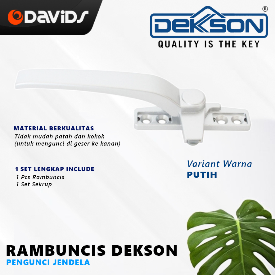 Rambuncis Grendel Jendela Pengunci Aluminium Dekson