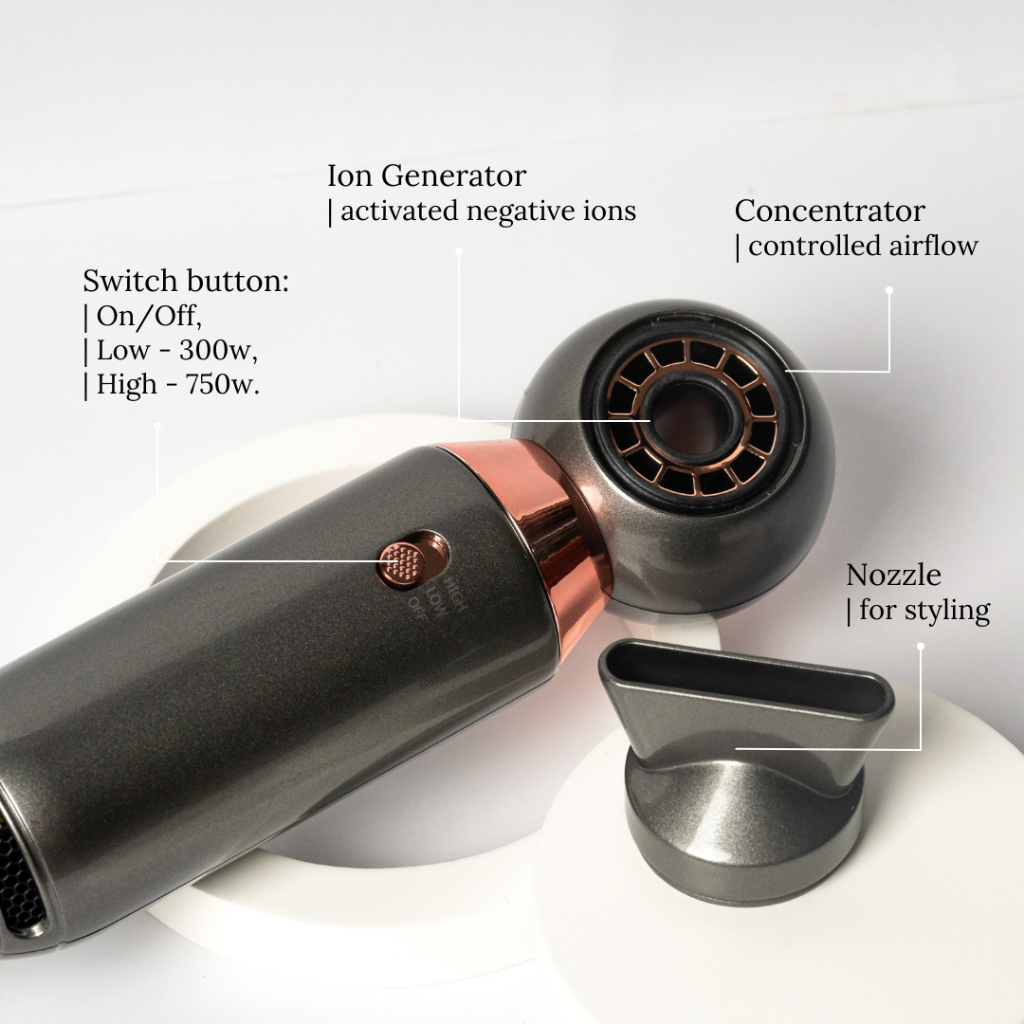 LUSTERLUX MINI DRYER, Hair Dryer Mini, Hairdryer, Pengering Rambut, 300-800 watt