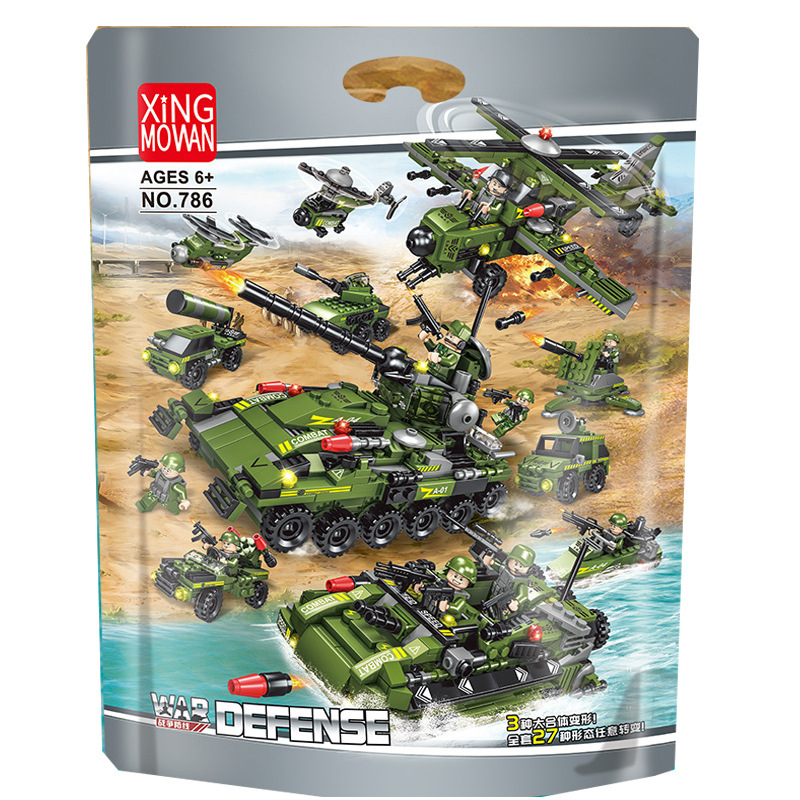 【COD】710Pcs Mainan Brick 6 in 1 Jungle Tank Block WW2 Pesawat Mainan Anak Laki Laki