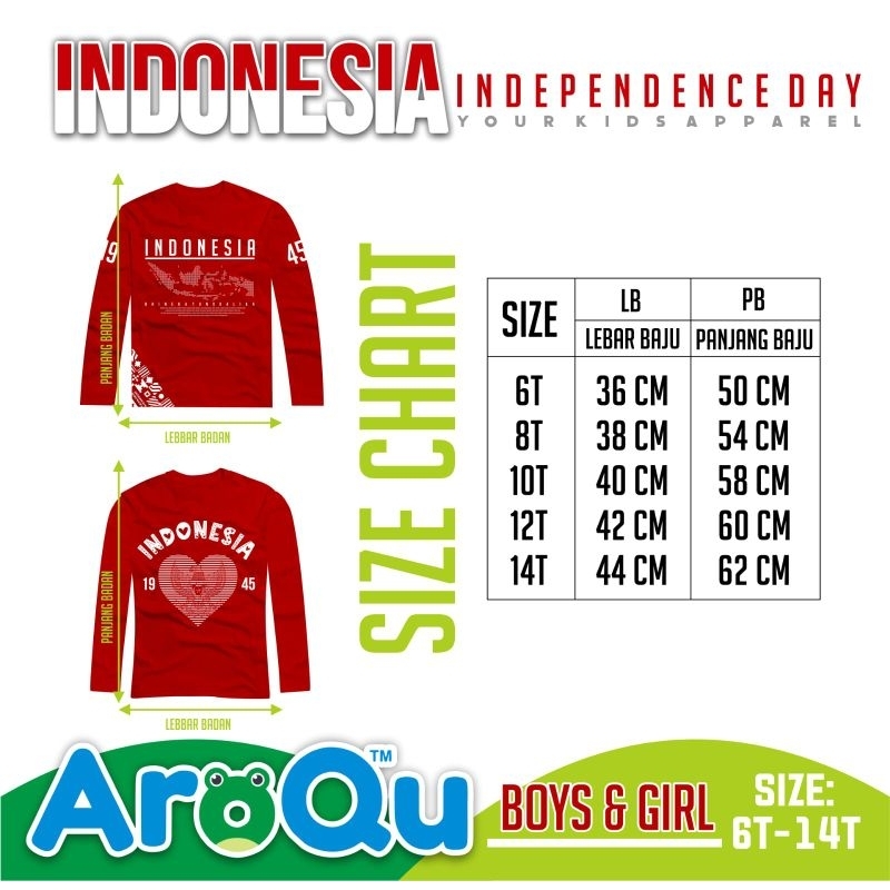 Kaos Anak Lengan Panjang 6-14