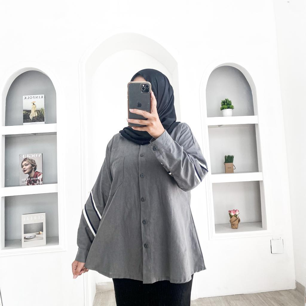 EVELIN SHIRT / FLOTTILICIOUS / KEMEJA WANITA OVERSIZE