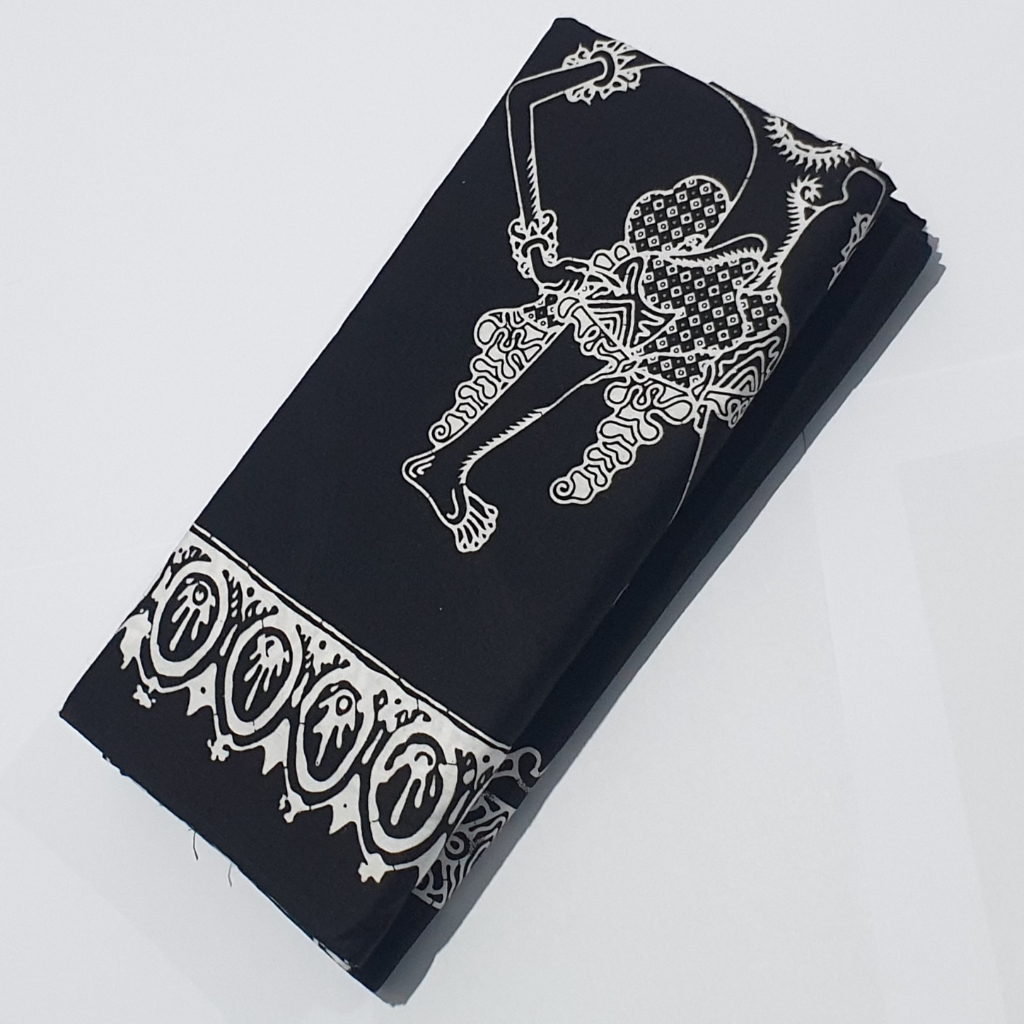 Sarung Batik Wayang / Sarung Santri Hitam / Sarung Wayang