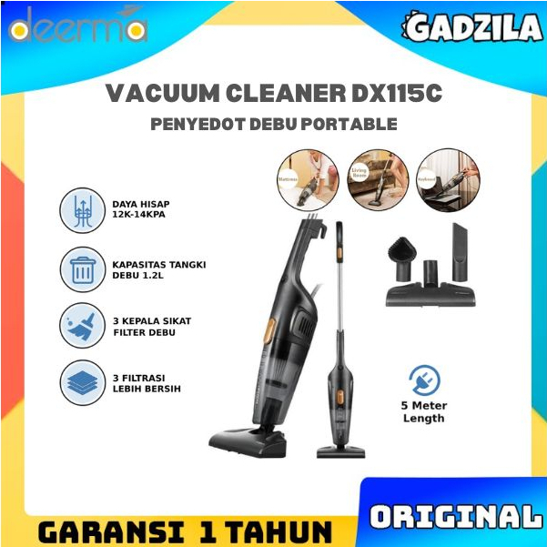 DEERMA DX115C PORTABLE MINI VACUUM CLEANER PENYEDOT DEBU