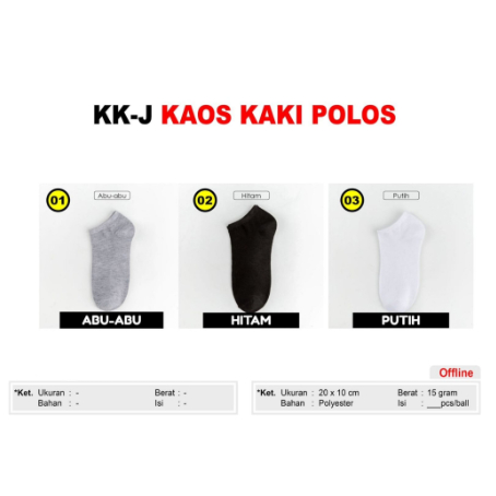 [ OBJ ] Kaos Kaki Ankle Kaos Kaki Cute Motif polos